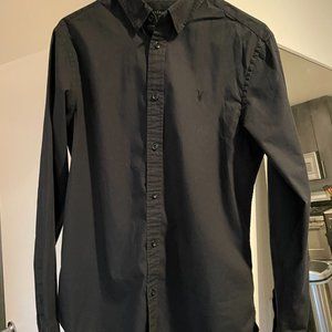 Men's Black All Saints Casual Button Down Shirt